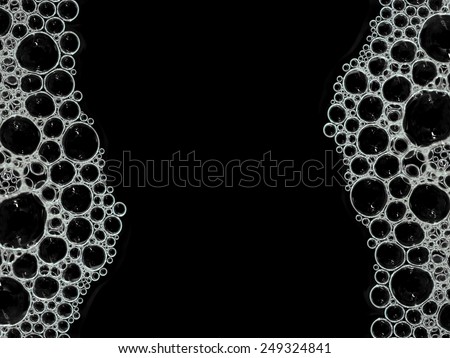 A close up shot of detergent bubbles