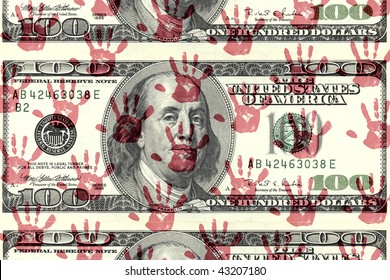 Close Shot Dollar Bill Handprints Stock Photo 43207180 | Shutterstock