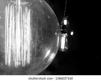 Close Shot Of A Edison Bulb 