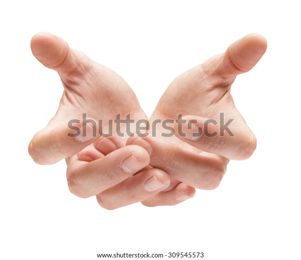 cupped hands front