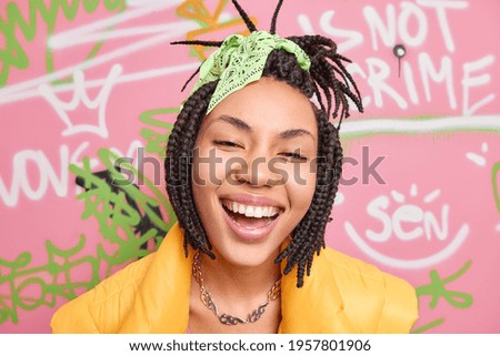 Similar – Image, Stock Photo Modern hairstyle Braids