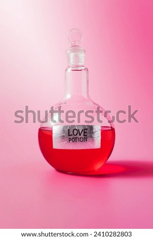 close shot flask red colored