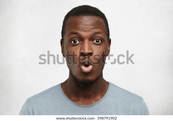 Close Shot Funny Young African American Stock Photo 598791902 ...