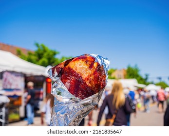 Close Up Shot Of A Giant Turkey Leg, Bought In Downtown Edmond Art Festival At Oklahoma