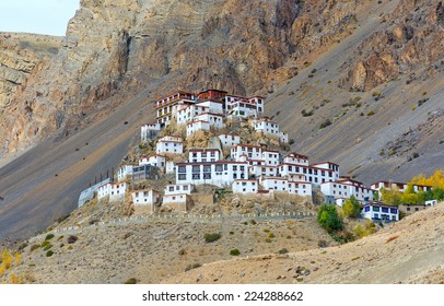 close shot of key monastery in Spiti, India