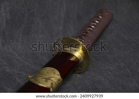 Close shot of the Korean sword - brown