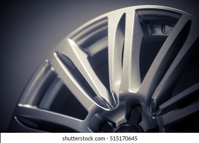 Close Up Shot Of A New Car Rim.