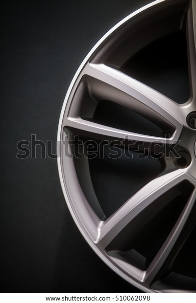 Close up shot of a new car
rim.