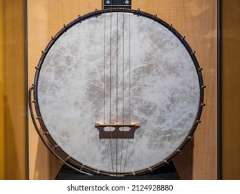 Close Up Shot Of An Old Banjo At Oklahoma