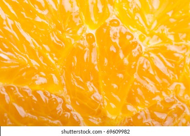 Close Up Shot Of A Orange Flesh