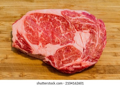 Close Up Shot Of Prime Ribeye Steak At Los Angeles, California