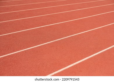 Close Up Shot Of Running Track Shot From Low Angle