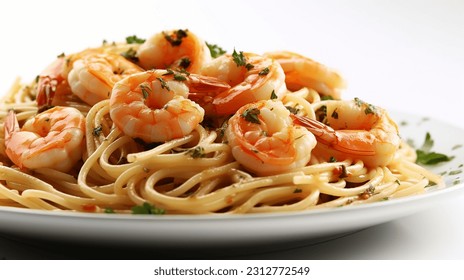 Close up shot of Shrimp Scampi - Powered by Shutterstock