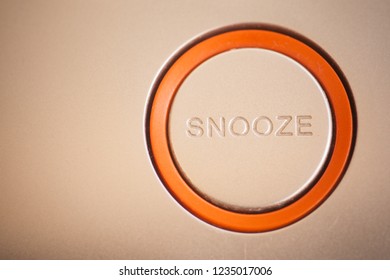 Close Up Shot Of A Snooze Button Of An Electronic Clock.