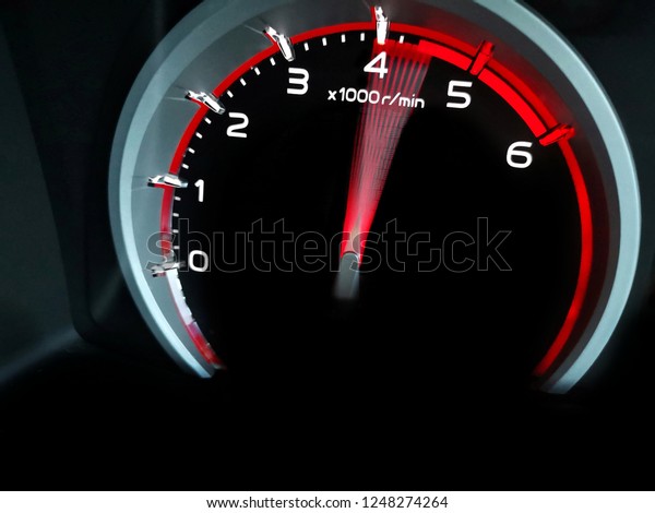 Close Shot Speedometer Car Engine Speed Stock Photo 1248274264 ...