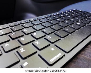Close Up Shot Of Wireless Bluetooth Keyboard