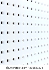 A Close Up Shot Of A Workshop Peg Board