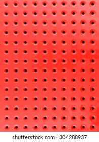 A Close Up Shot Of A Workshop Peg Board