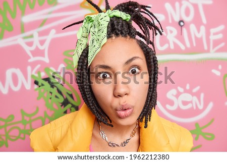Similar – Image, Stock Photo Modern hairstyle Braids