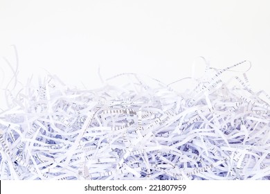 Close up Shredded paper background