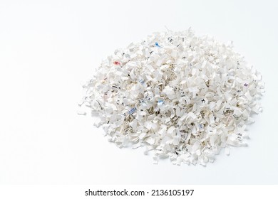 Close Up of Shredded Paper from a paper shredder.
