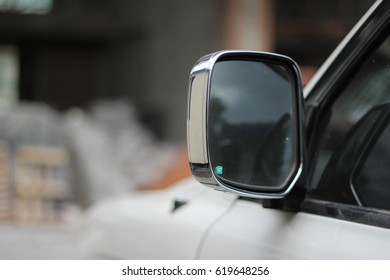 Close up side mirror 

