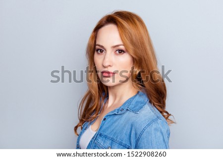 Similar – Image, Stock Photo contemplative young woman in winter jacket