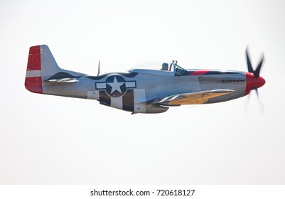 Close Side View Of A P5-1D Mustang (WWII American Fighter Plane) 