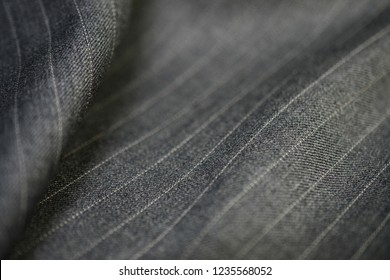 Close Up Silver Texture Fabric Of Suit, Photoshoot By Depth Of Field For Object