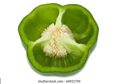 Close Single Green Bell Pepper Halve Stock Photo 64921759 | Shutterstock