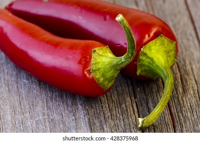 Close Up Of Single Red Jalapeno Pepper