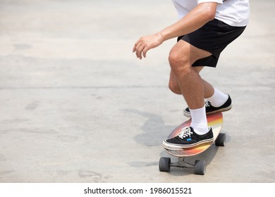 close up of skateboarders foot while skating - Powered by Shutterstock