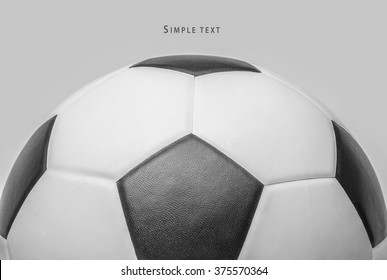 Close Up Soccer Ball On White Background