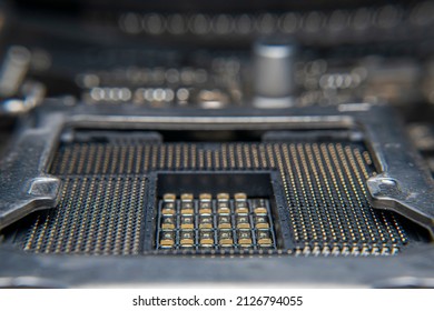 Close Up of Socket CPU Motherboard