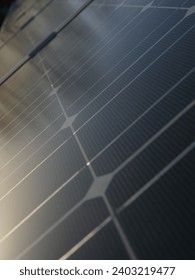 A close up of a solar panel