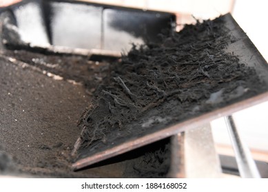 The Close Up Of Soot In The Wood Burner.