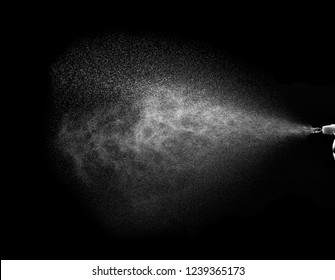 close up of spary water on black background - Shutterstock ID 1239365173