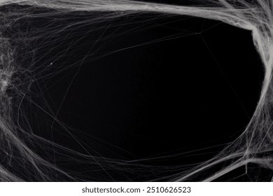 close up spider's web on retro vintage black color background for halloween night party design concept concept - Powered by Shutterstock