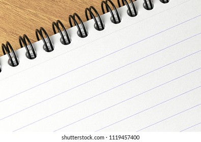 A Close Up Of A Spiral Bound Reporters Notepad On A Desk With Copy Space