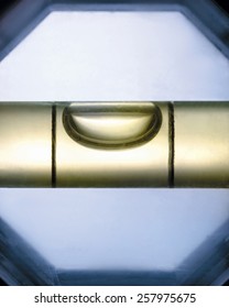 A Close Up Of A Spirit Level Bubble