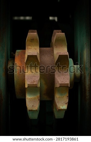 Close up of sprocket gear as engine component