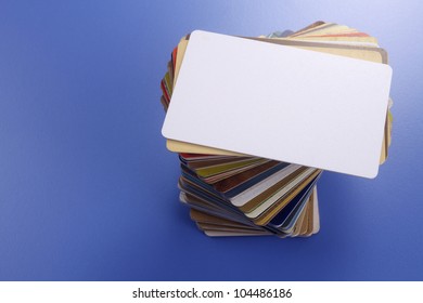 close up of Stack of Credit Cards