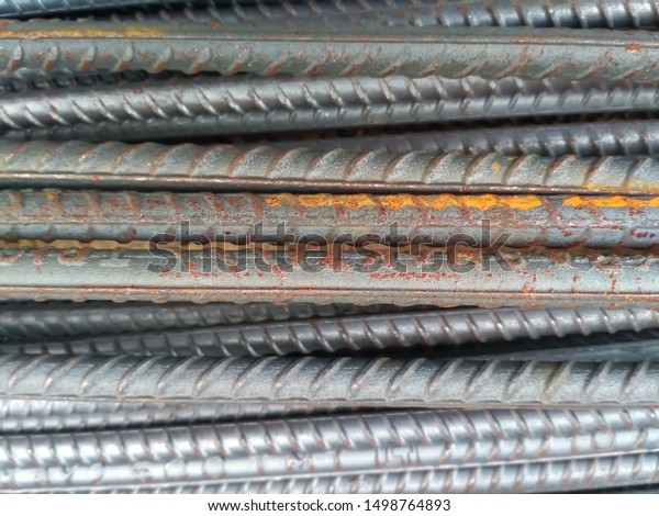 Close Stack Steel Bae Construction Site Stock Photo 1498764893 ...