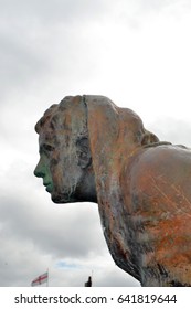 Close Up Of The Statue Of 13th Century Mayor John Le Fleming, Sculpture By Anthony Griffiths In 1991