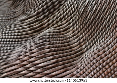 Close up steel wire rope cable, background      