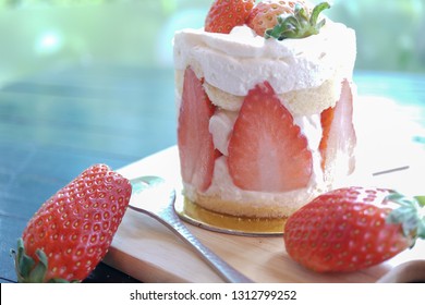 Close Up The Strawberry Trifle