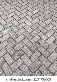 Close - Up Street Cement Block Floor Background