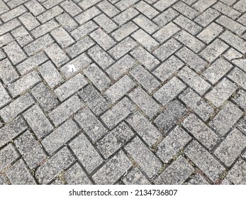 Close - Up Street Cement Block Floor Background