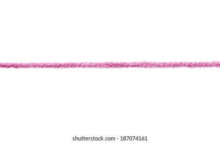 close up of a string on white background