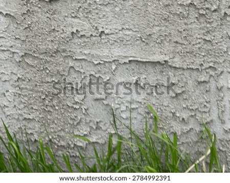 Close up of structural house foundation showing concrete residential exterior base and construction material detail